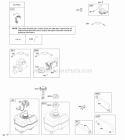 Alternator Electric Starter Fuel Supply Ignition Diagram and Parts List for 21Z114-0110-E1  Briggs and Stratton Engine